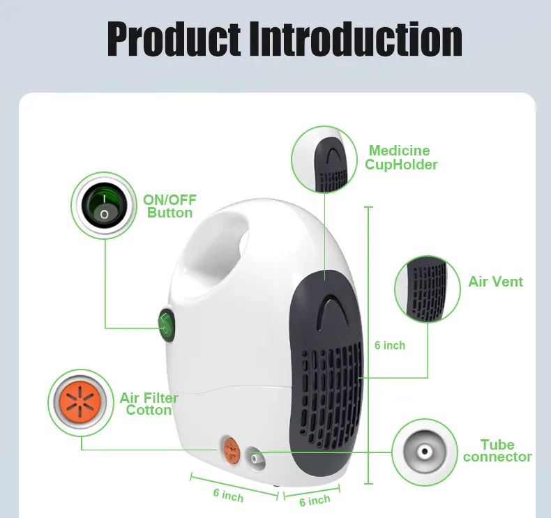 Medical Household Nebulizer Air Compression Phlegm Relieving Cough and Lung Clearing Adult Children's Nebulizer Home Small 7