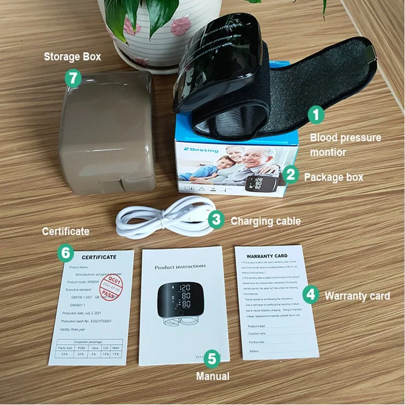 Cross-border Wrist Blood Pressure Monitor Wrist Blood Pressure Meter Household Medical Weight Blood Pressure Automatic Electroni 2