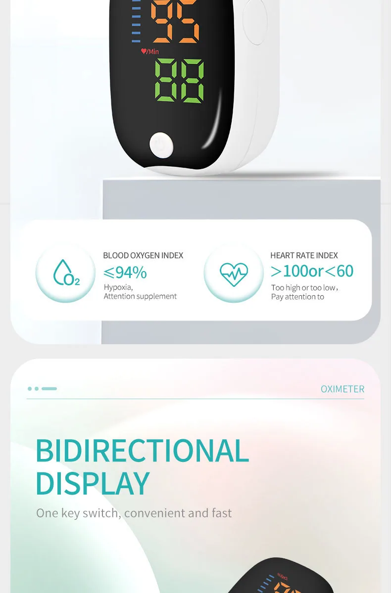 Oximeter finger clip medical oxygen saturation heart rate detection home finger pulse oximeter pulse 14