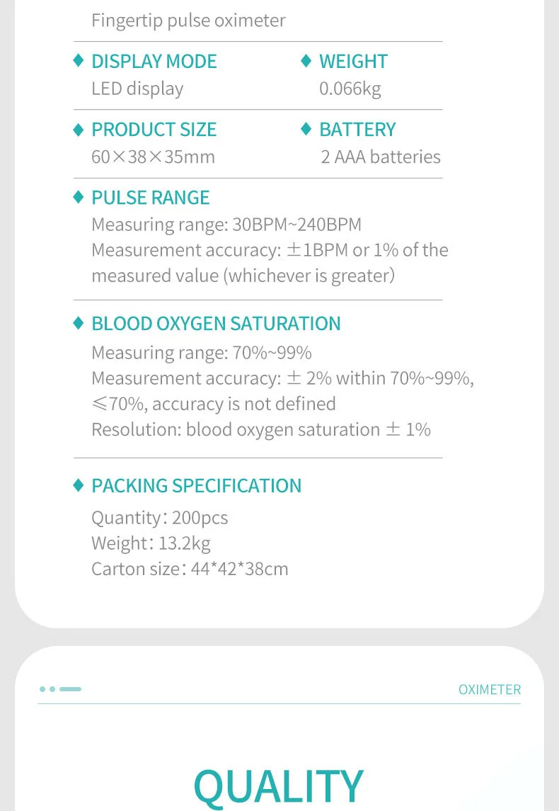 Oximeter finger clip medical oxygen saturation heart rate detection home finger pulse oximeter pulse 9