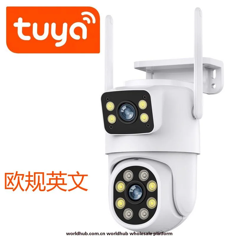 4 million wide viewing angle gun ball graffiti tuya camera high-definition binocular surveillance camera wireless wifi outdoor