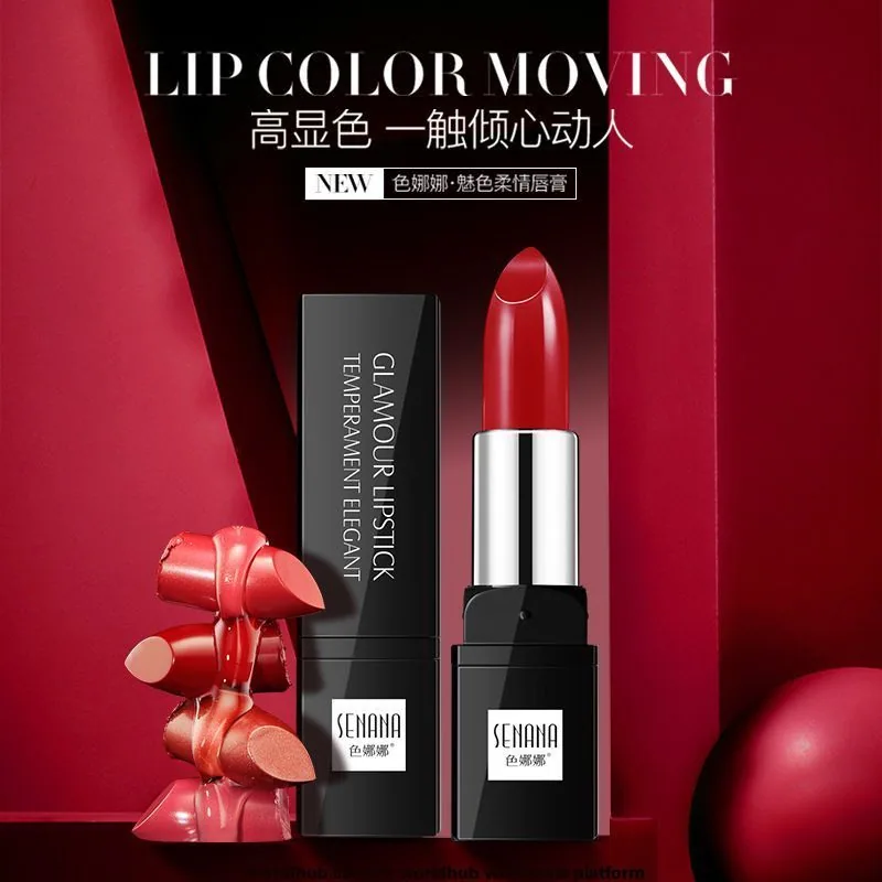 Senana Charm zarter Lippenstift feuchtigkeitsspendend und feuchtigkeitsspendend, nicht leicht zu verblassen, feuchtigkeitsspe