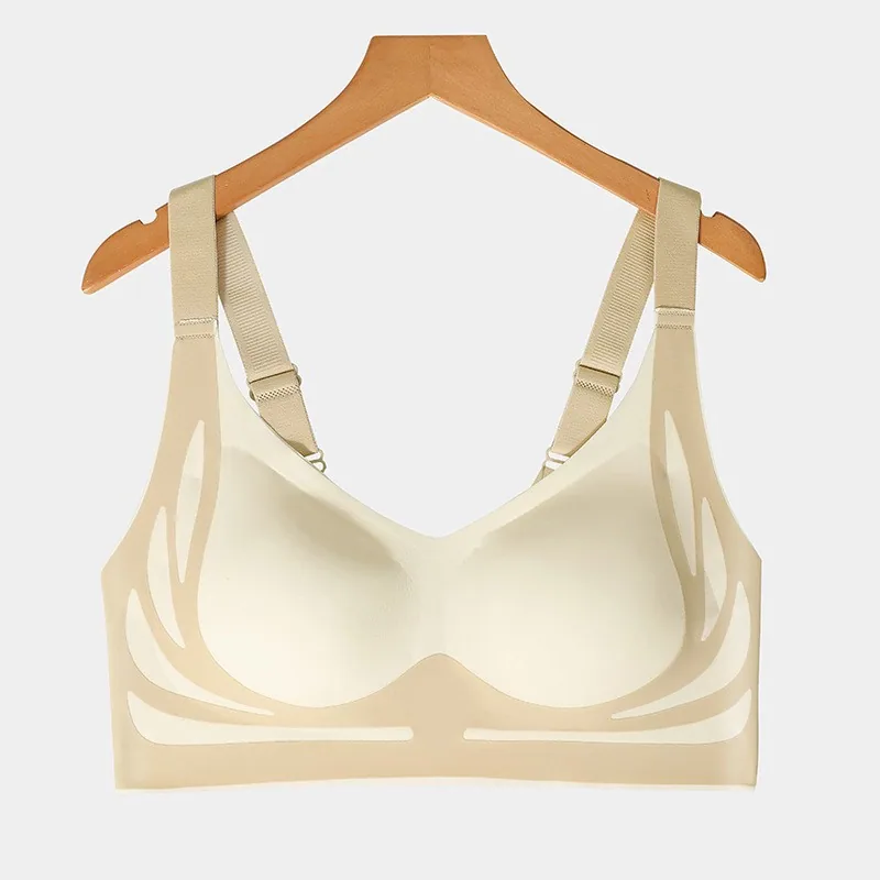 Thin bra anti-sagging sexy women's beautiful back seamless underwear big breasts are small without wires, small breasts are gath 2
