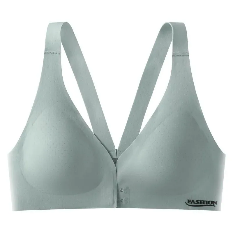 Seamless underwear women's small breasts are large, gathered to converge the secondary breasts, anti-sagging front buckle bra, c 3