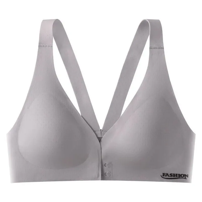 Seamless underwear women's small breasts are large, gathered to converge the secondary breasts, anti-sagging front buckle bra, c 4