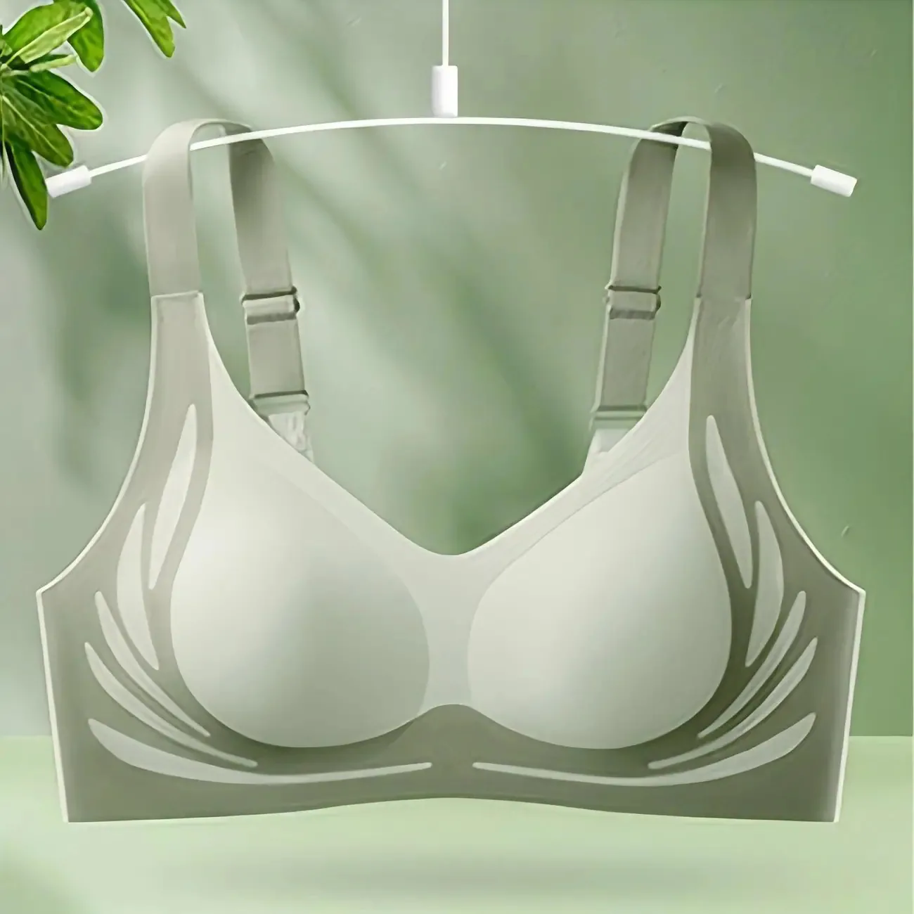 Fixed cup bra, anti-sagging vest, sports bra, lift-up, gather, non-marking bra, women's no underwire - Bra & Brief Sets