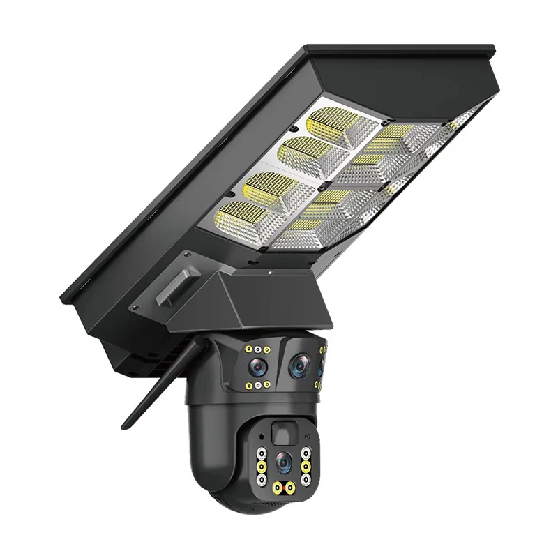 Solar street light camera V380PRO outdoor low-power binocular 4G gun ball dual-screen monitoring