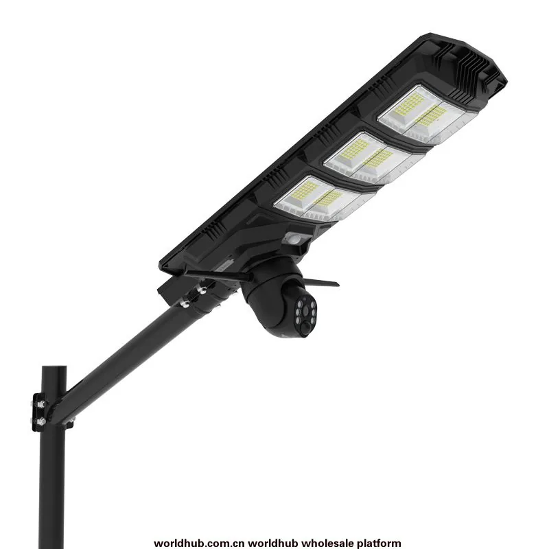 pyramid solar surveillance street lamp outdoor waterproof human body induction wiring free monitoring anti-thief large wattag