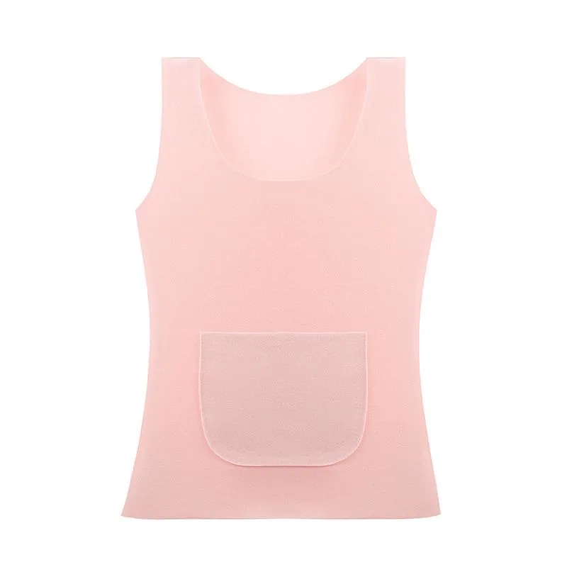 【Front and back pockets】Warm vest, Douyin pockets, double pockets, the same heat-up thickened German velvet base cold-proof unde