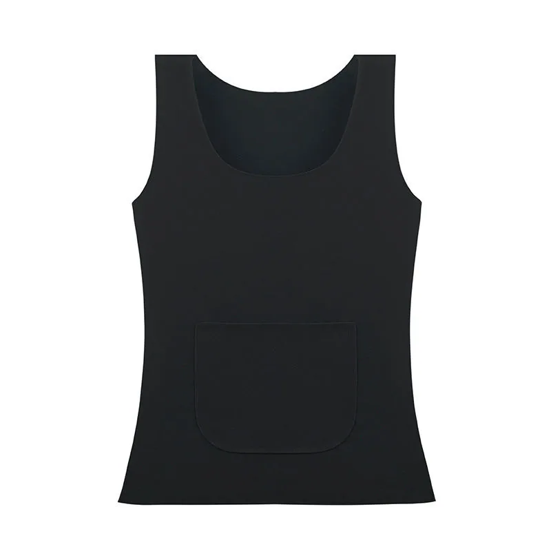 【Front and back pockets】Warm vest, Douyin pockets, double pockets, the same heat-up thickened German velvet base cold-proof unde 5