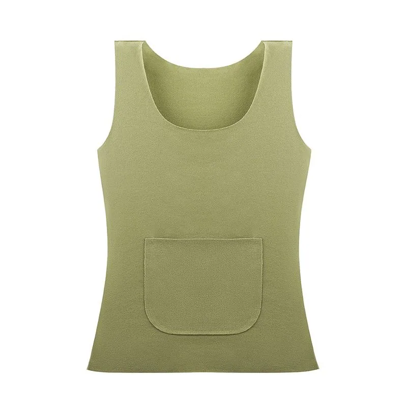 【Front and back pockets】Warm vest, Douyin pockets, double pockets, the same heat-up thickened German velvet base cold-proof unde 2