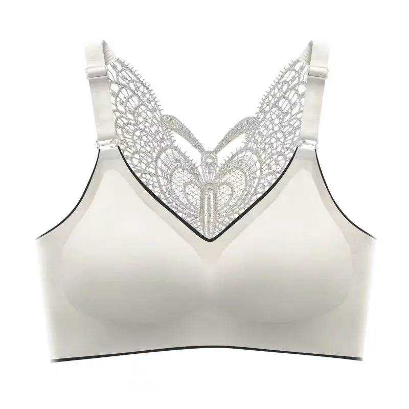 Latex bra, beautiful back, comfortable underwear, women's wireless, bandeau gathering, thin bra, fattening, plus size breast wra 2