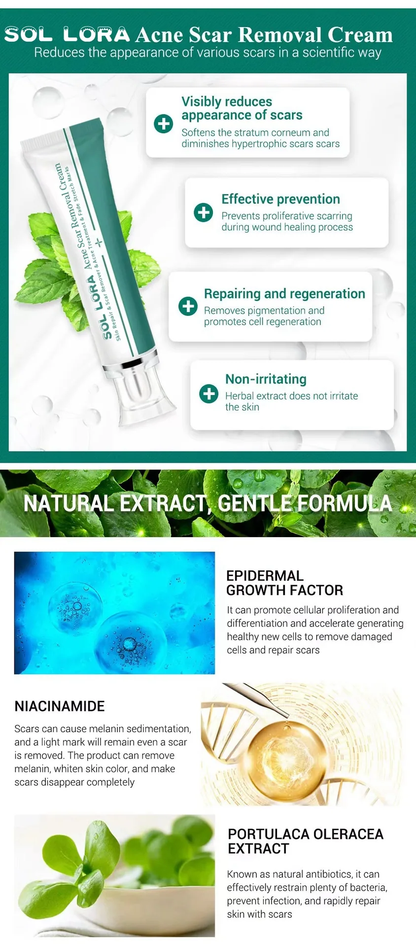 SOL LORA Cross-Border Skin Repair Balm lightens scars 11