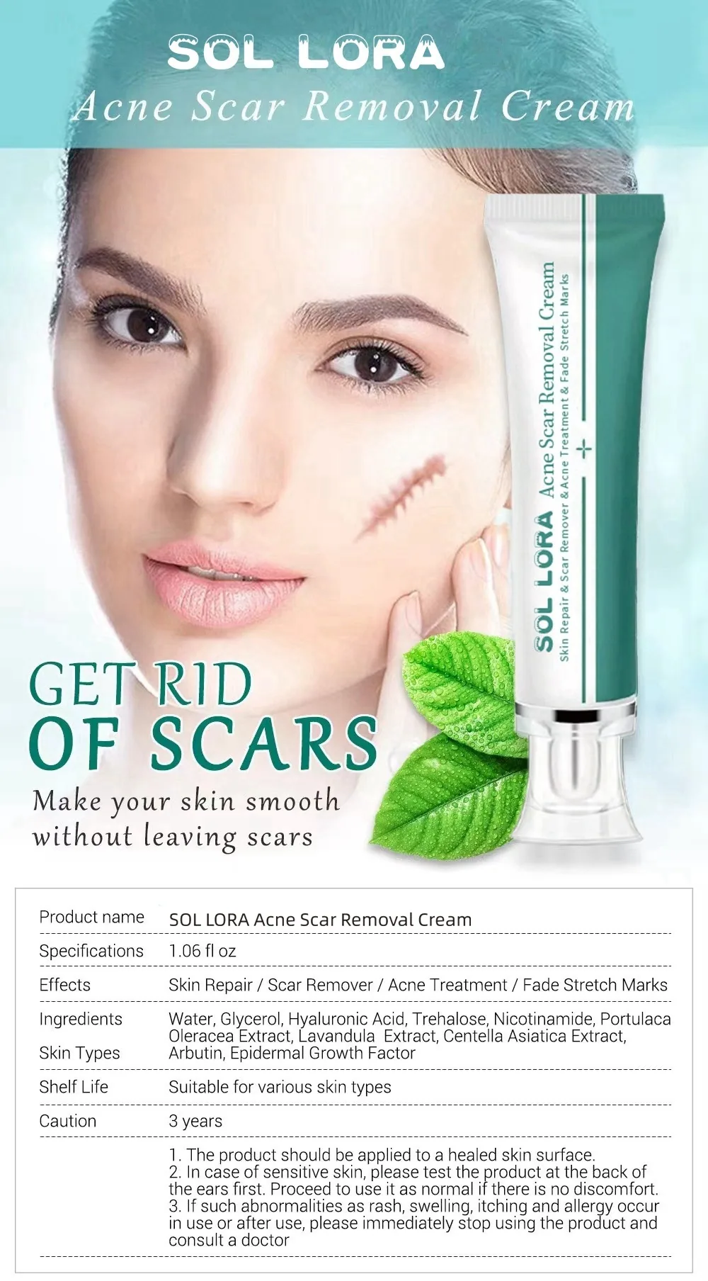 SOL LORA Cross-Border Skin Repair Balm lightens scars 9