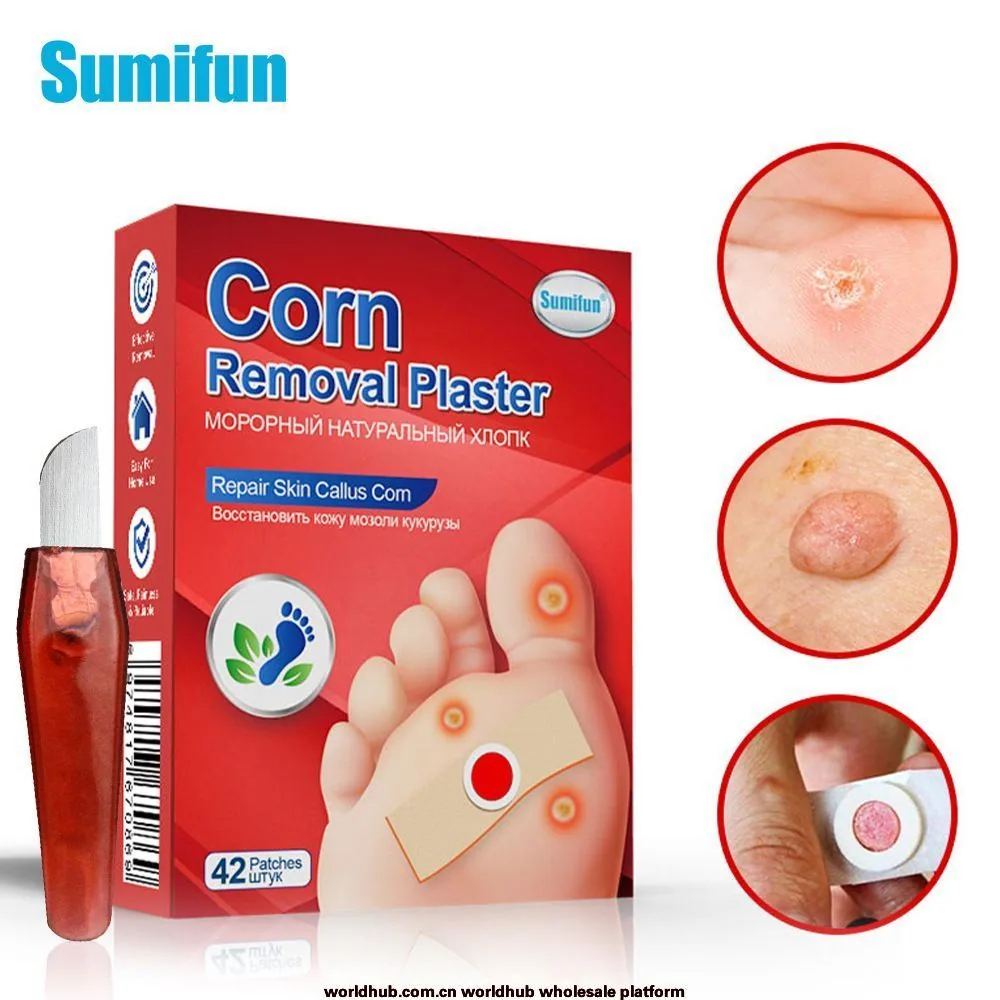 Sumifun British and Russian corn patches cross-border foreign trade corn ointment foot tin plantar wart foot cocoon flesh thorn