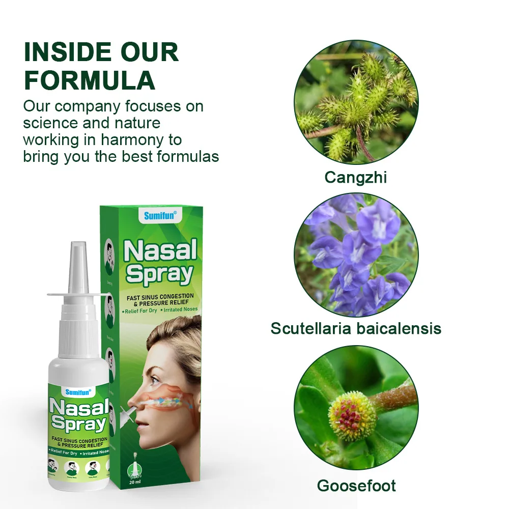 Sumifun Cang'er Zi Nasal Spray Cross-border Foreign Trade Anti-Snoring Spray Nasal Congestion Dredging Nasal Care K50019 19