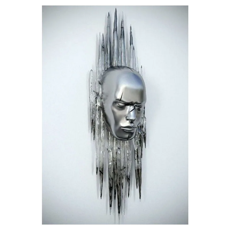Creative metal figure hug sculpture frameless poster hanging painting modern sofa background wall decoration canvas painting cor 5