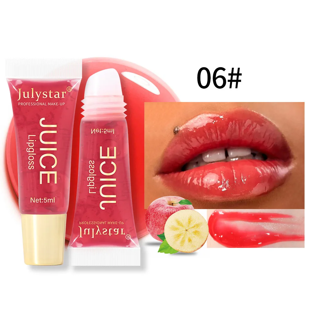Cross-border beauty natural long-lasting moisturizing mirror lip oil fruit flavor pouting lip moisturizing water glow lip gloss 6