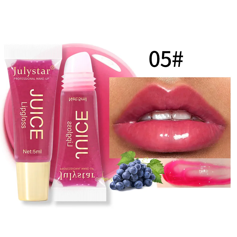 Cross-border beauty natural long-lasting moisturizing mirror lip oil fruit flavor pouting lip moisturizing water glow lip gloss 5
