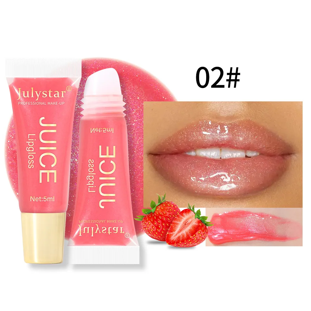 Cross-border beauty natural long-lasting moisturizing mirror lip oil fruit flavor pouting lip moisturizing water glow lip gloss 2