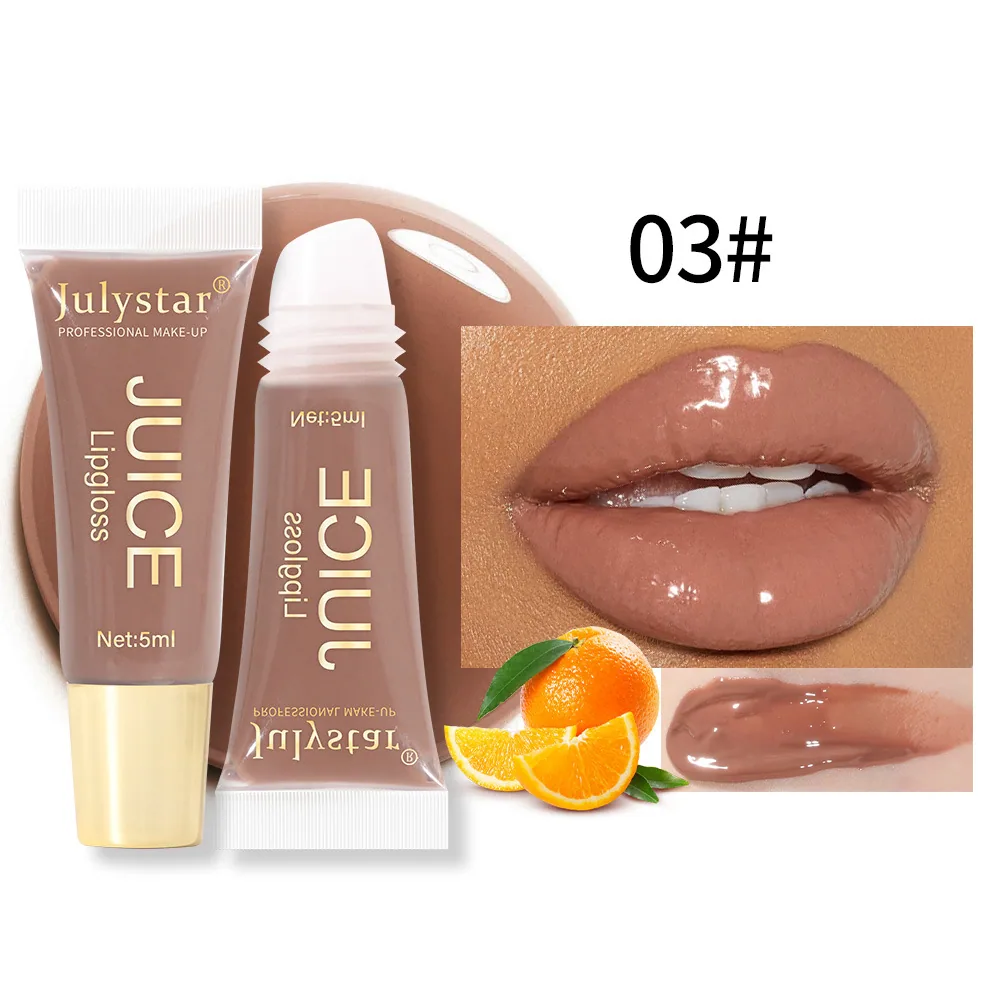 Cross-border beauty natural long-lasting moisturizing mirror lip oil fruit flavor pouting lip moisturizing water glow lip gloss 3