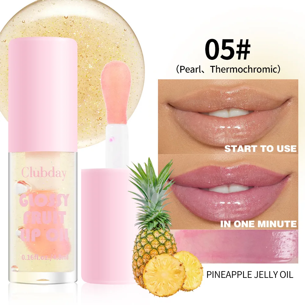 Clubday Moisturizing Multi-Color Fruit Lip Gloss Lasts Long Lasting No Fading Dudu Lip Cross-border Lip Gloss Makeup Wholesale 5