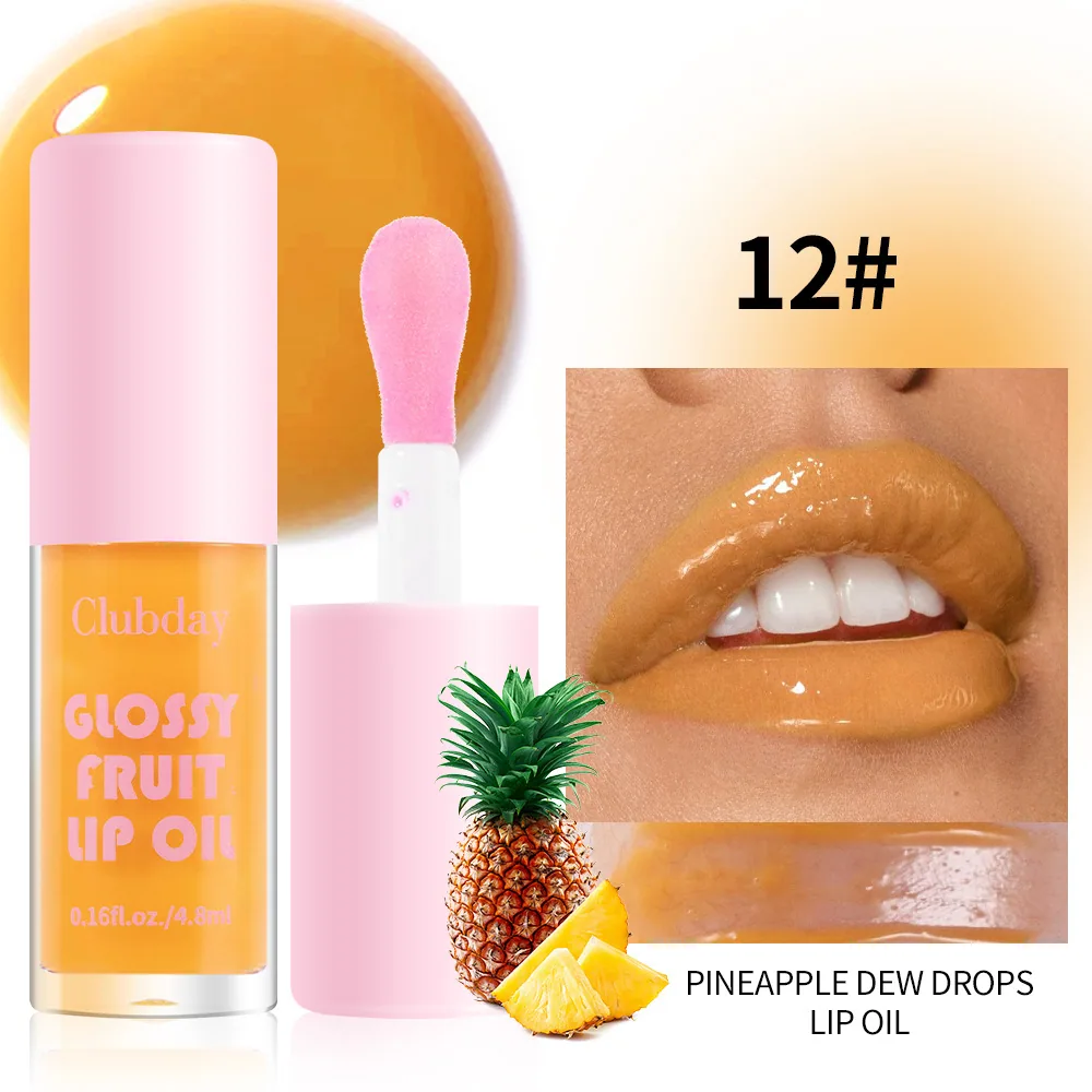 Clubday Moisturizing Multi-Color Fruit Lip Gloss Lasts Long Lasting No Fading Dudu Lip Cross-border Lip Gloss Makeup Wholesale 12
