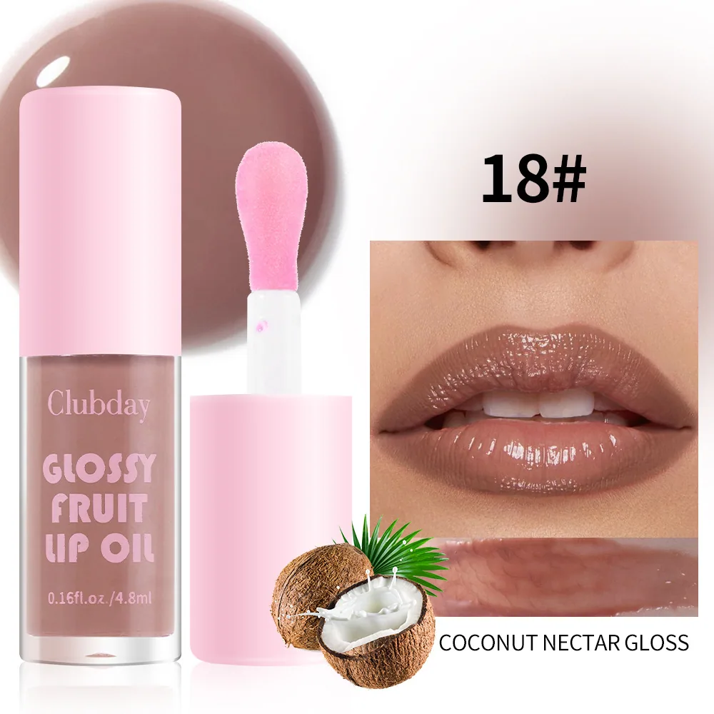 Clubday Moisturizing Multi-Color Fruit Lip Gloss Lasts Long Lasting No Fading Dudu Lip Cross-border Lip Gloss Makeup Wholesale 18