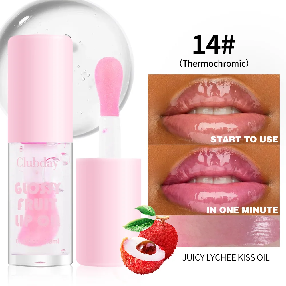 Clubday Moisturizing Multi-Color Fruit Lip Gloss Lasts Long Lasting No Fading Dudu Lip Cross-border Lip Gloss Makeup Wholesale 14