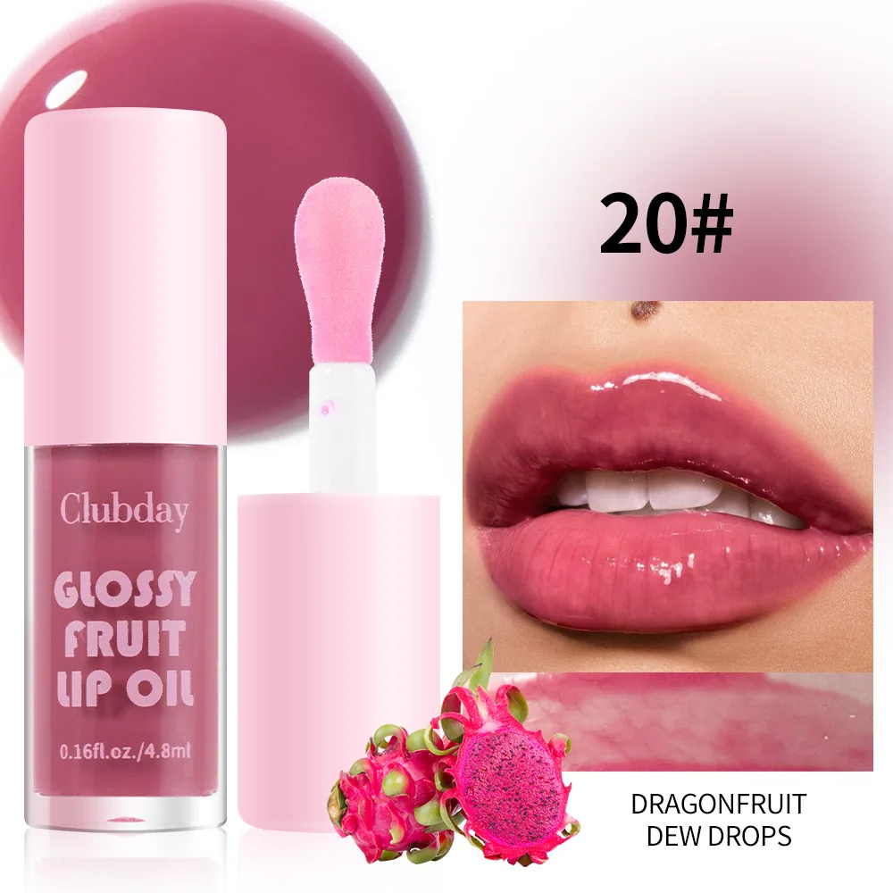Clubday Moisturizing Multi-Color Fruit Lip Gloss Lasts Long Lasting No Fading Dudu Lip Cross-border Lip Gloss Makeup Wholesale 20