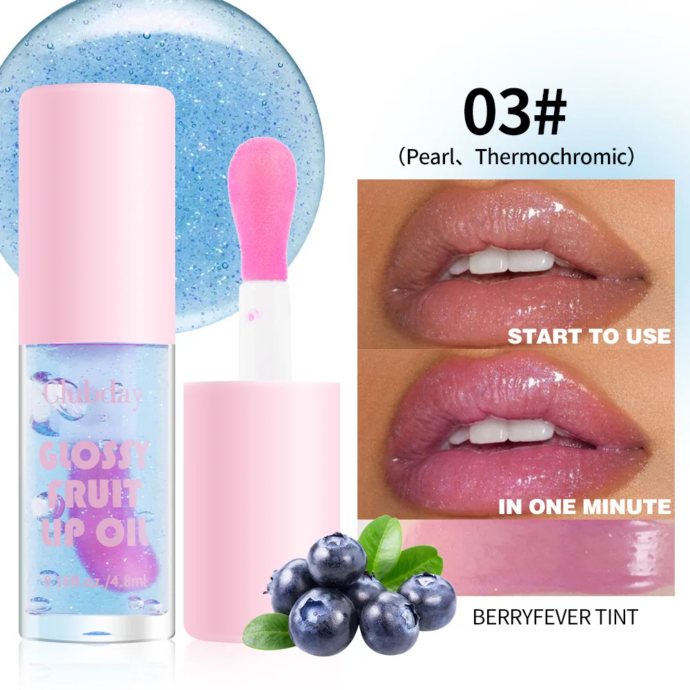 Clubday Moisturizing Multi-Color Fruit Lip Gloss Lasts Long Lasting No Fading Dudu Lip Cross-border Lip Gloss Makeup Wholesale 3