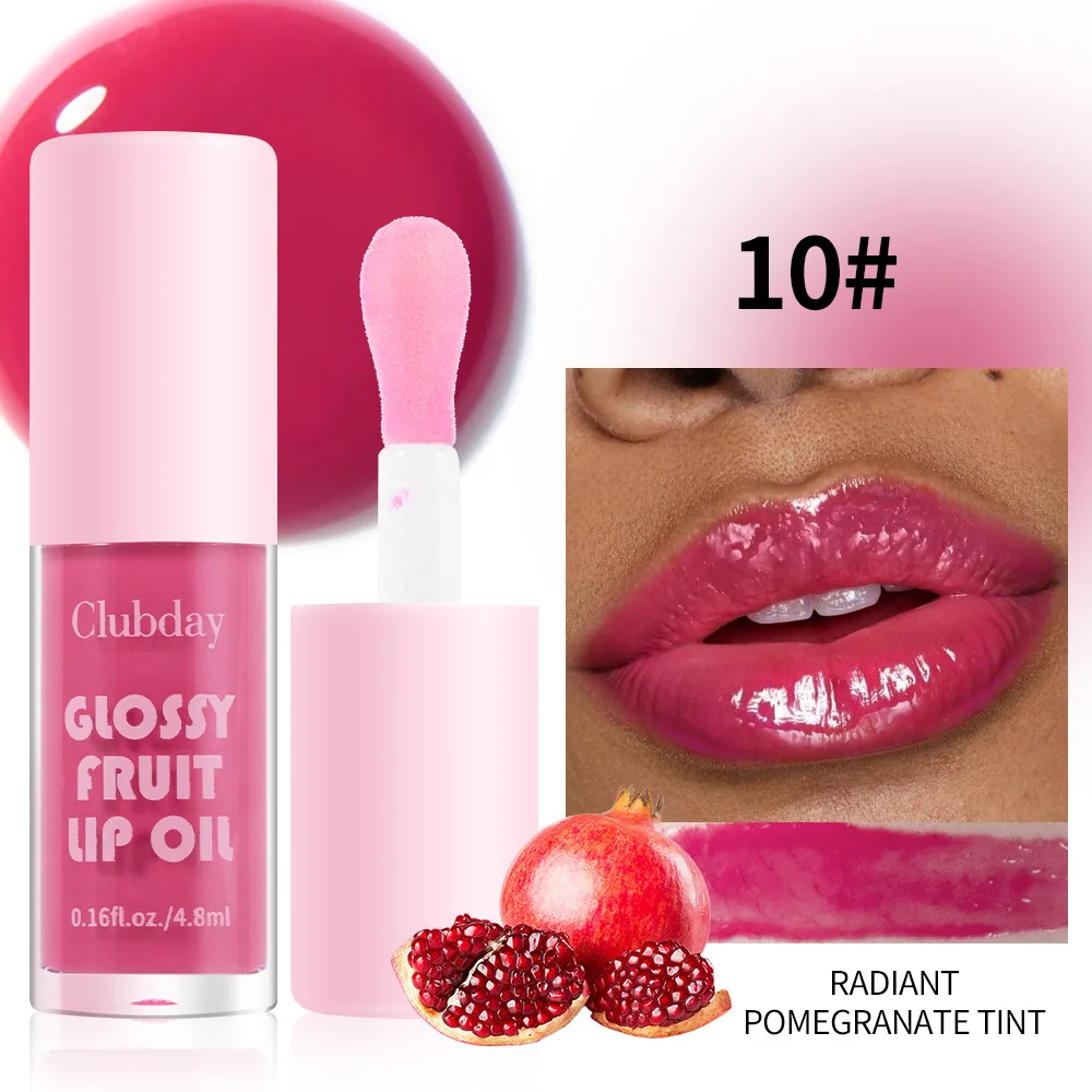Clubday Moisturizing Multi-Color Fruit Lip Gloss Lasts Long Lasting No Fading Dudu Lip Cross-border Lip Gloss Makeup Wholesale 10