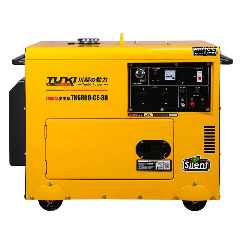 छोटा साइलेंट डीजल जेनरेटर सेट 5kva/10kw डुअल वोल्टेज ऑल-कॉपर मोटर 8kW 220V घरेलू इमरजेंसी