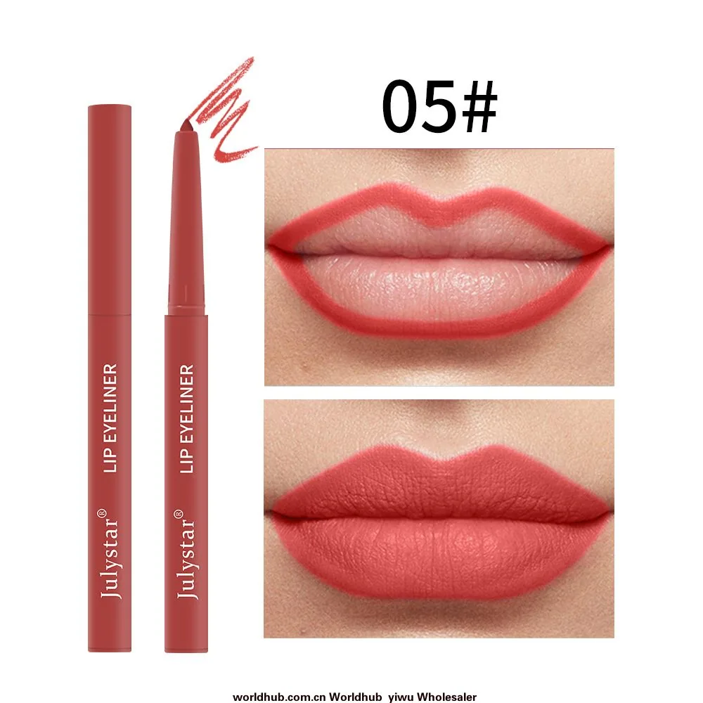 Delimitador de labios automático transfronterizo, resistente al agua, a prueba de sudor y no decolorante, acabado mate europeo y americano, multicolor para comercio exterior y arreglo personal 5