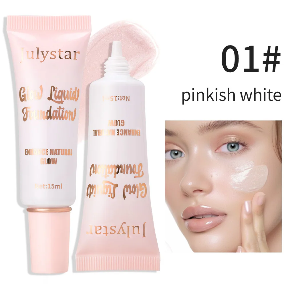 Julystar Facial Concealer Explosive Highlighter Pearlescent Foundation Liquid Natural and Long-lasting Brightening Moisturizing