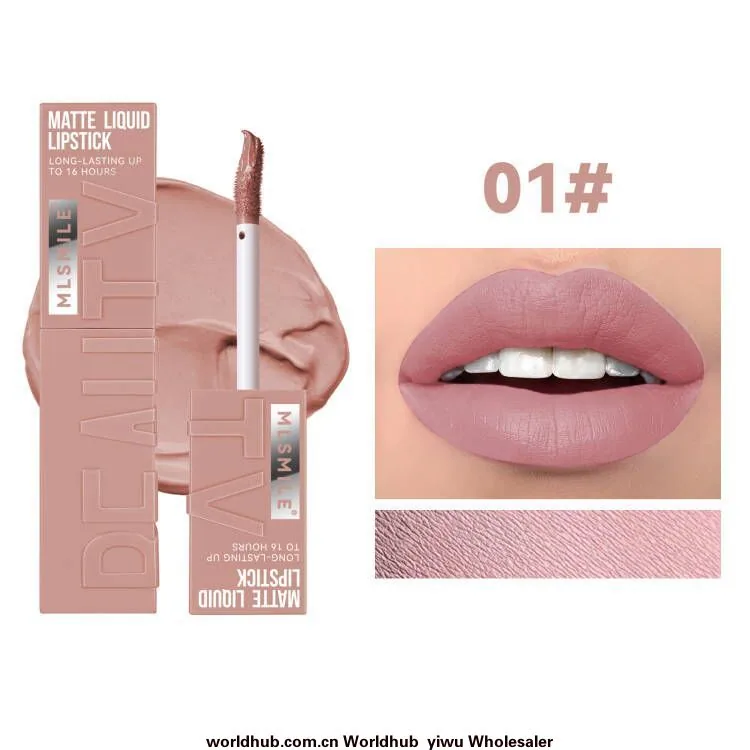 Cross-border exclusive matte liquid lipstick non-stick cup velvet lip honey lip gloss foreign trade non-fading lip glaze wholesa