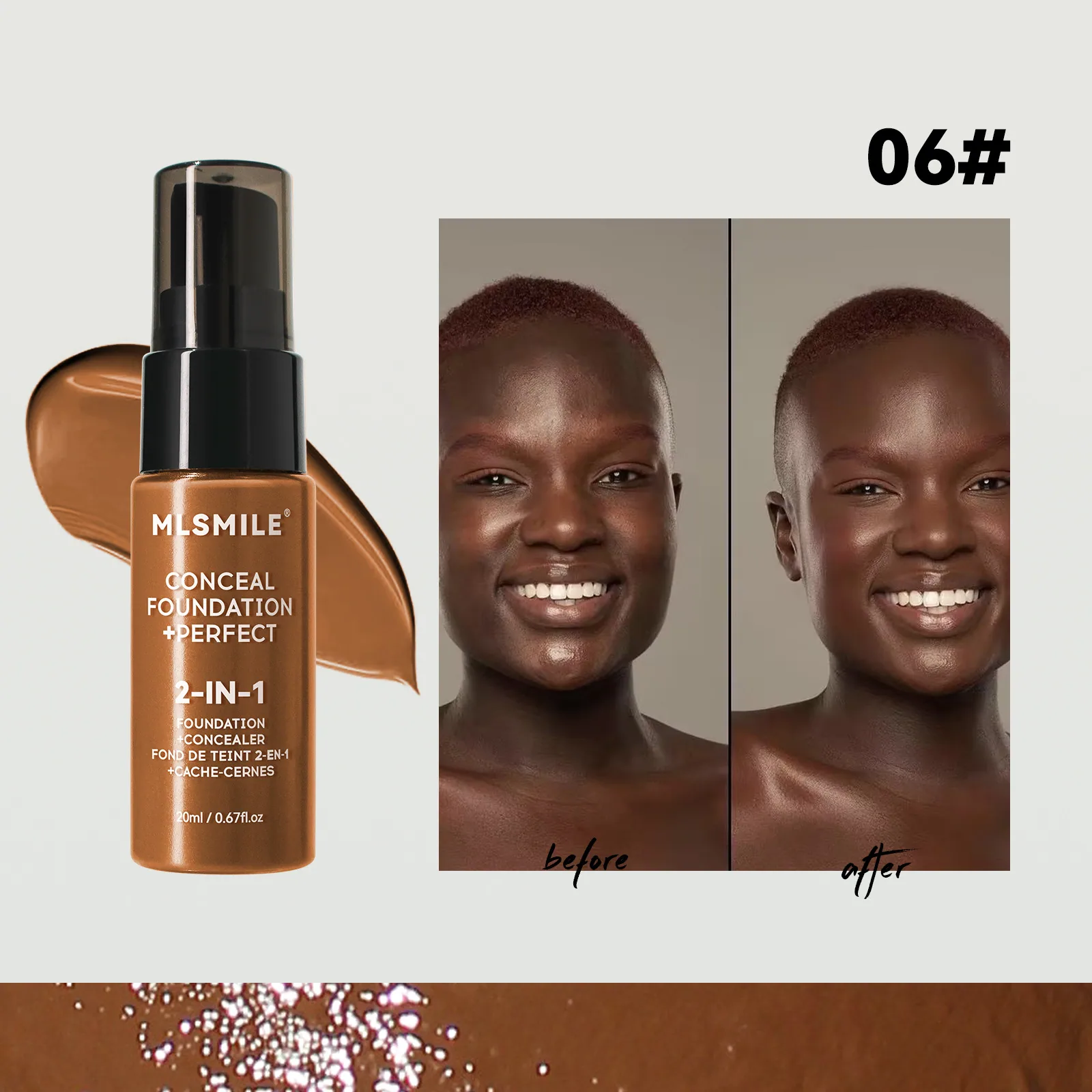Cross-border exclusive matte matte liquid flawless oil control pre-makeup concealer BB cream natural makeup holding liquid makeu 6