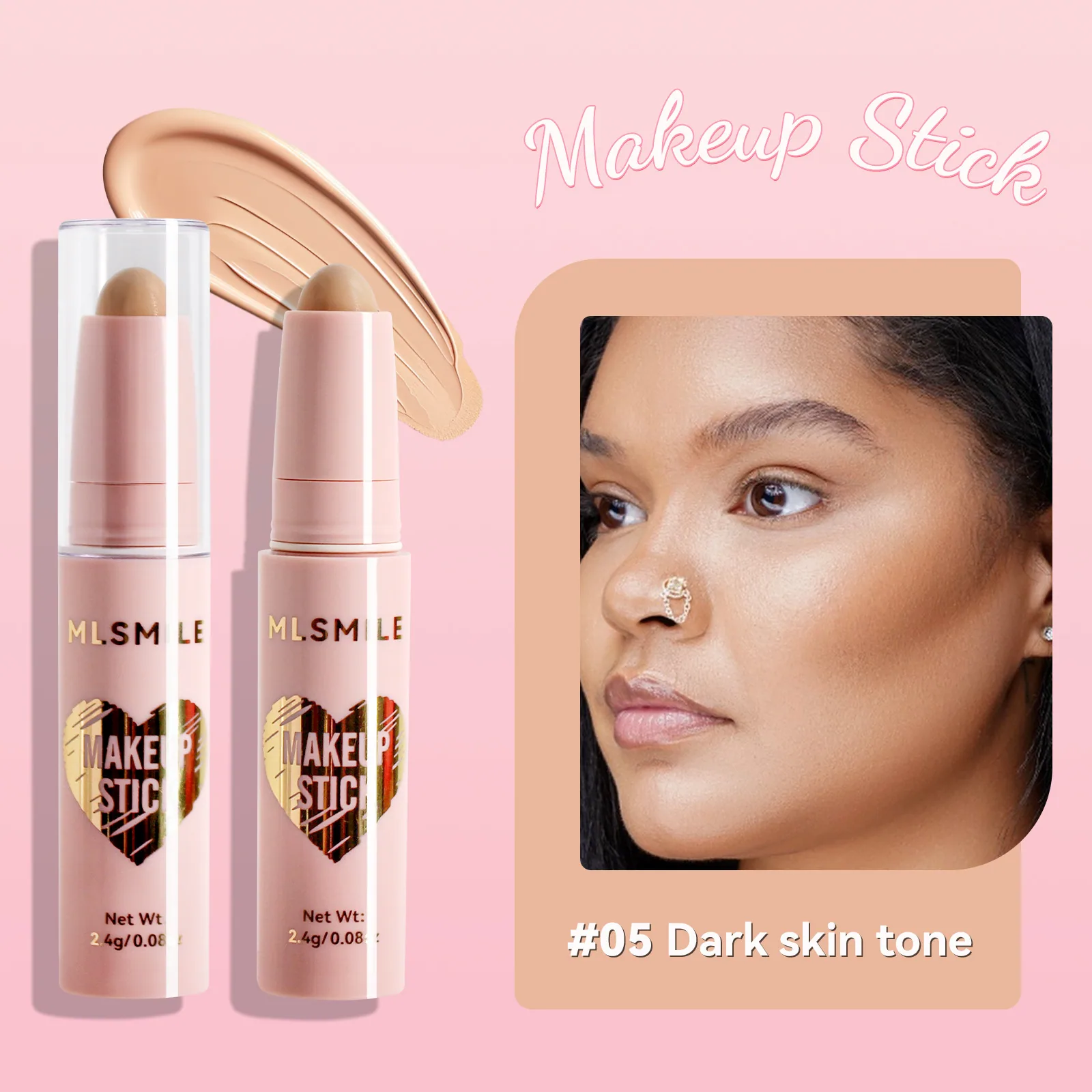 Cross-border exclusive 8-color highlighter contour stick contour shadow pen face brightening nose shadow V face lying silkworm c 4