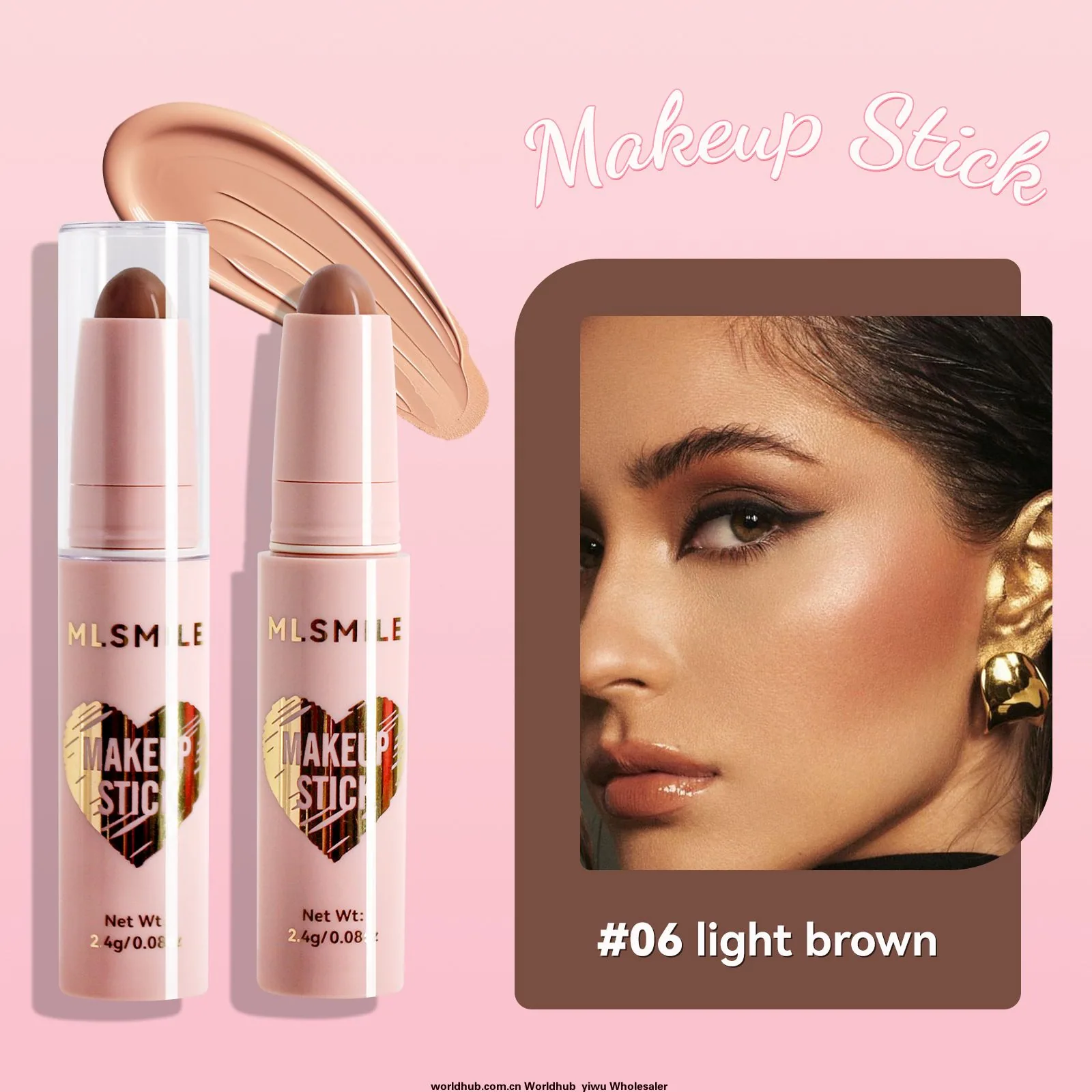 Cross-border exclusive 8-color highlighter contour stick contour shadow pen face brightening nose shadow V face lying silkworm c 5