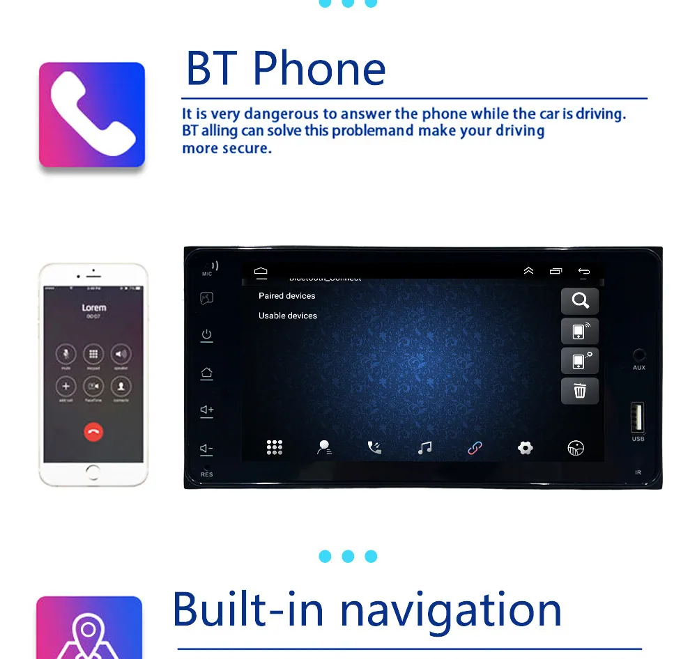 It is suitable for Toyota Corolla navigation all-in-one machine central control large-screen Android navigation and reversing im 8