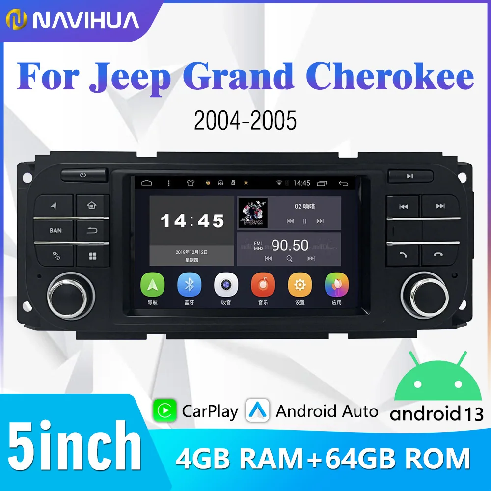 It is suitable for Jeep Grand Cherokee original car style car navigation rear view Carplay recorder Bluetooth all-in-one machine