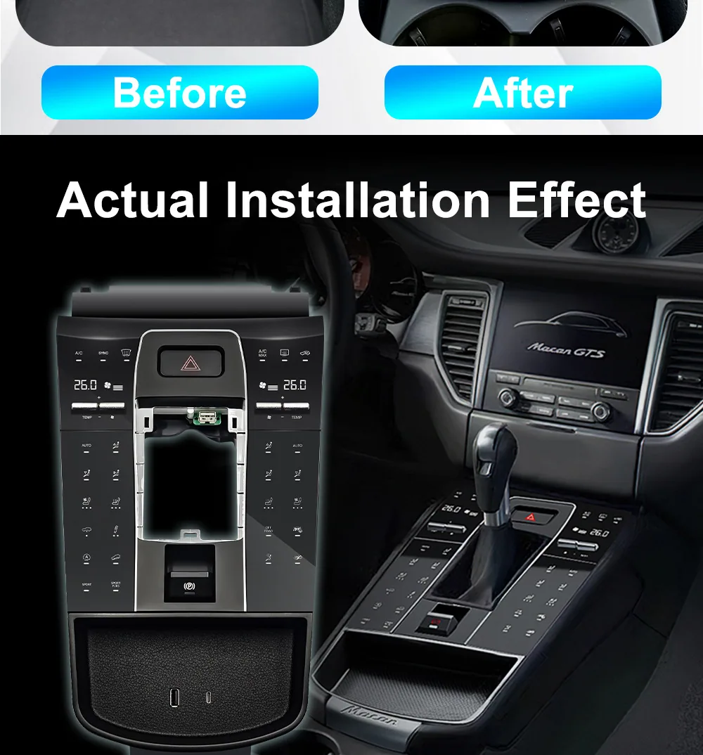 It is suitable for 2014-2021 Porsche Macan central control full touch screen LCD touch saddle panel modification and upgrade 11