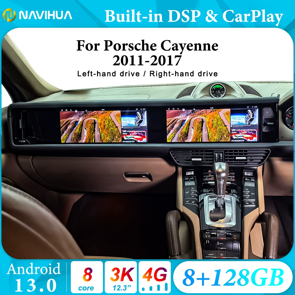 Applicable to Porsche Cayenne 11-17 dual-screen old upgraded Android 13 system with carplay