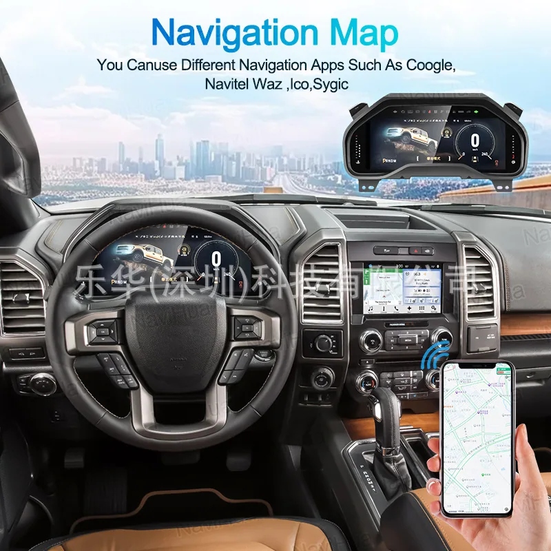 The new model is suitable for Ford Raptor/Mustang modified and upgraded intelligent LCD instrument cluster special cars 4