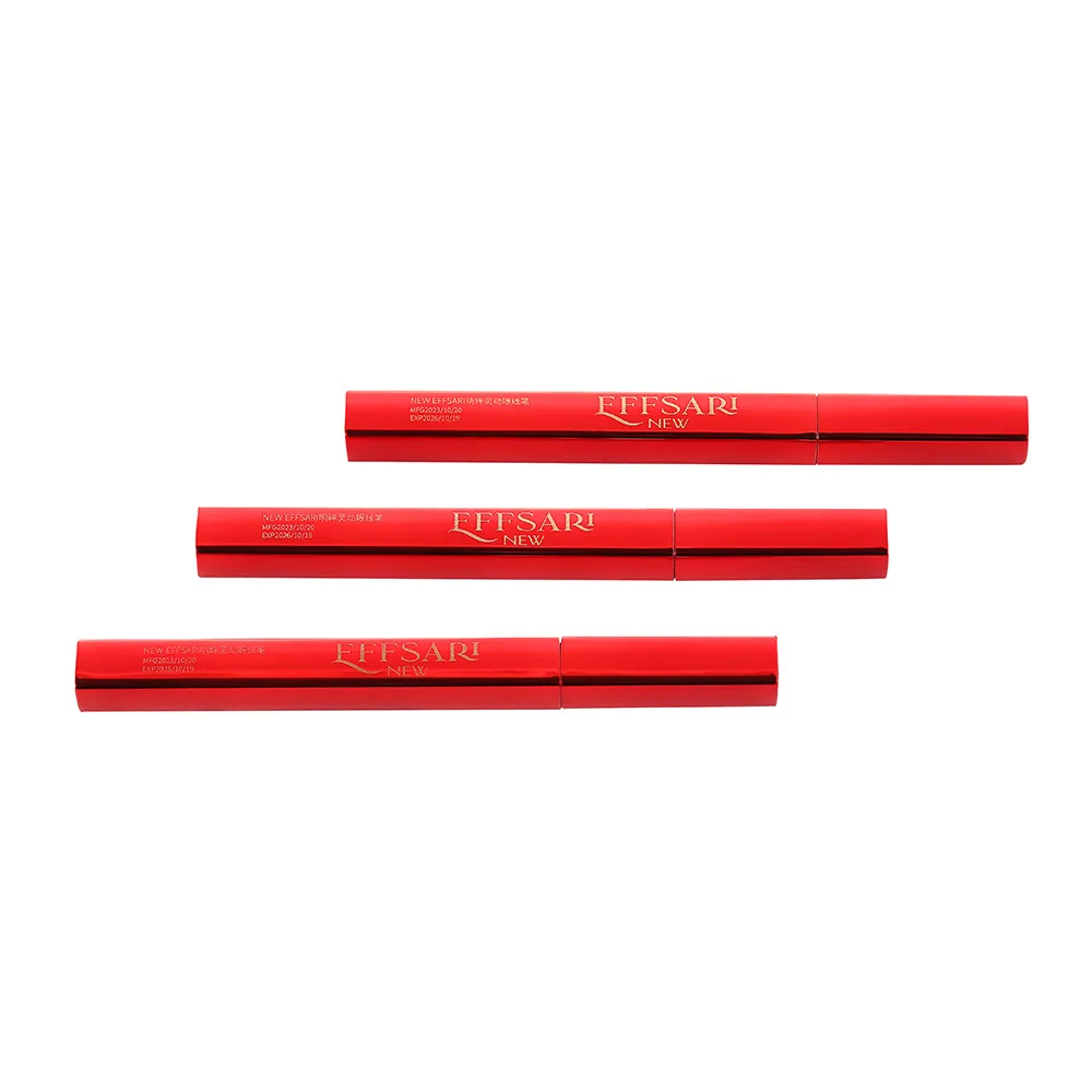EFFSARI long-lasting liquid eyeliner pen on white background, quick drying makeup for beginners, smudge-proof daily eye makeu