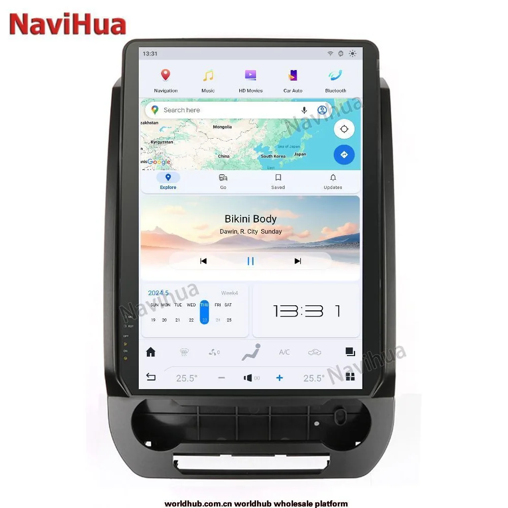 Cross-border applicable 2015-2021 Ford F150 SYNC2 automatic version of the air conditioning central control navigation screen ca 11