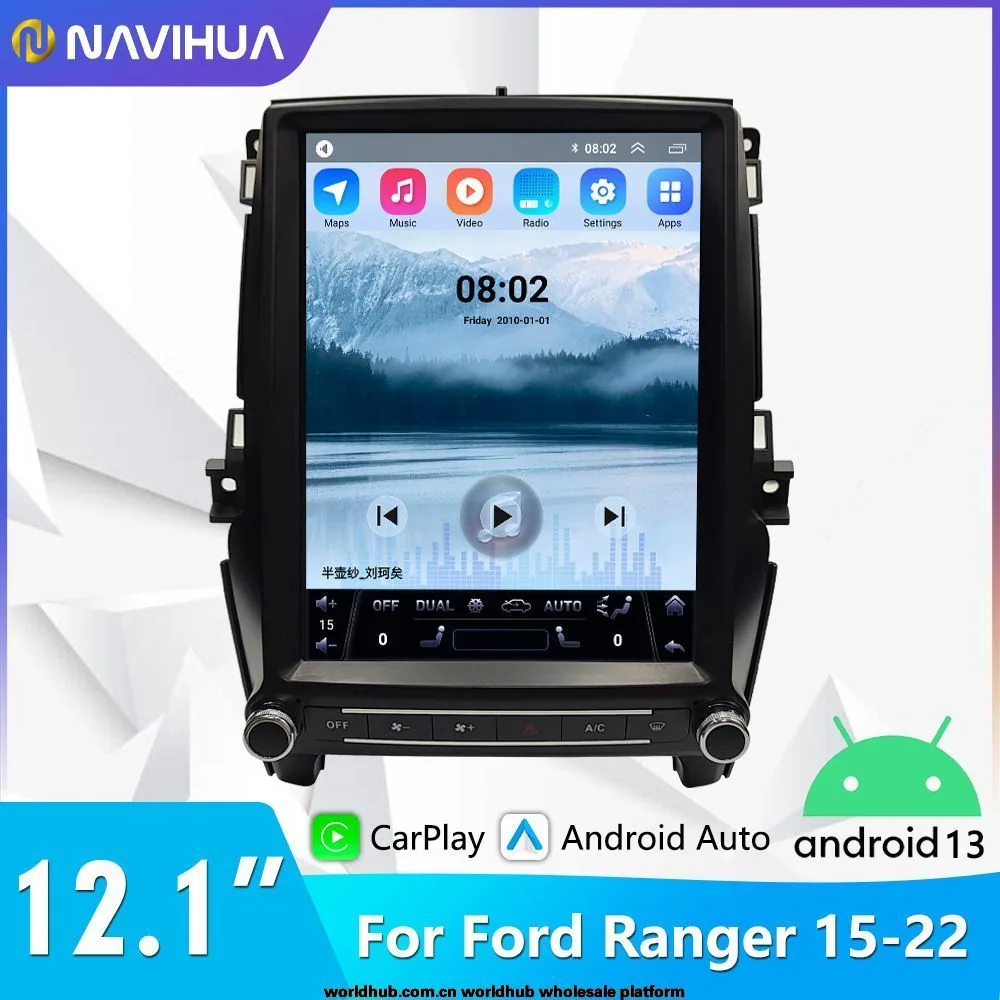 Applicable to 2015 -2022 Ford Everest Ranger Road Shaker Wireless Carplay Android Navigation 17