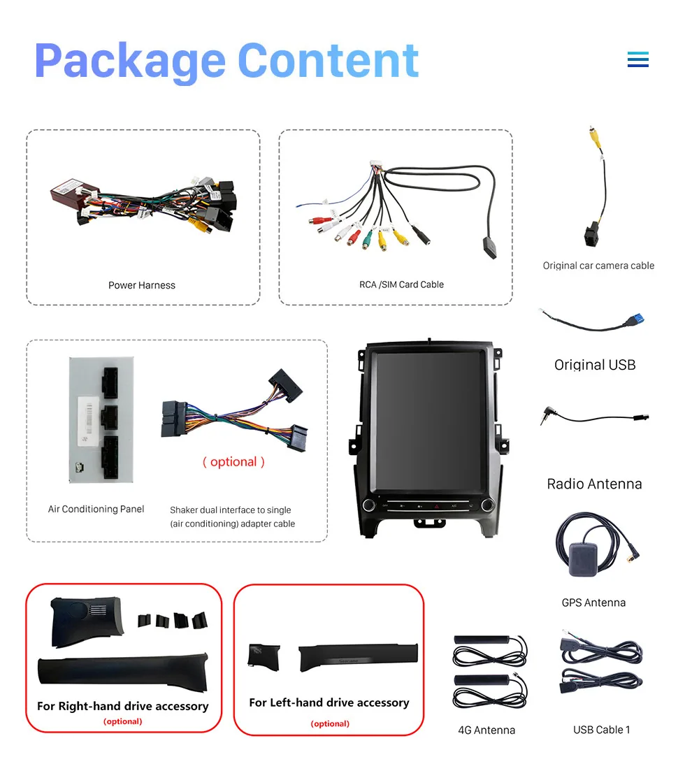 Applicable to 2015 -2022 Ford Everest Ranger Road Shaker Wireless Carplay Android Navigation 14