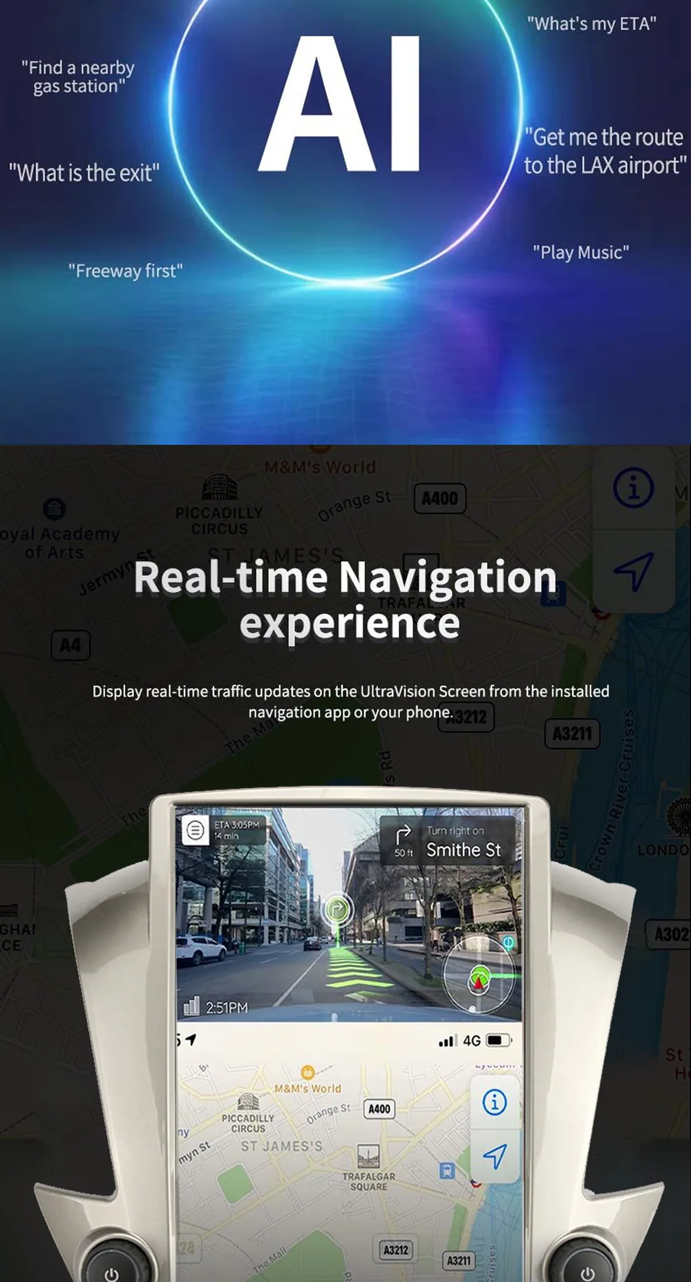 Venta caliente transfronteriza para chevrolet 15-18, navegación Android todo en uno, reproductor android mp5, navegación GPS 7