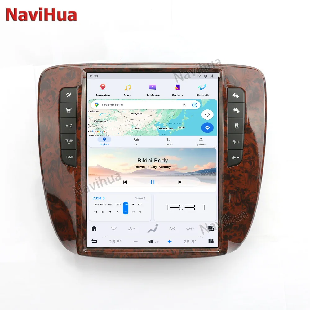Suitable for GMC/YuKon/CHEVY/Suburban/Tahoe Qualcomm central control vertical screen Android large screen navigation